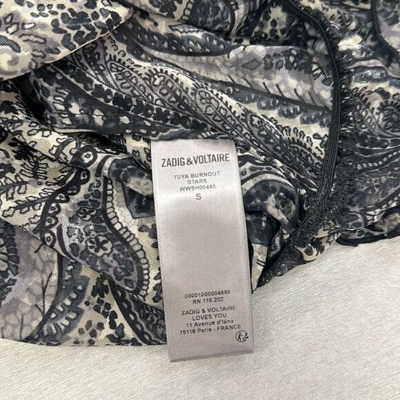 Zadig & Voltaire Star Print Tuya Blouse S nWT - Picture 4 of 8